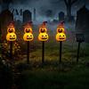 LED Pathway Lighting 4Pcs/Set Halloween Solar Ghost Stake Light, 4-in-1 Pumpkin with Powered Yard Stakes Lights, Waterproof Decorative