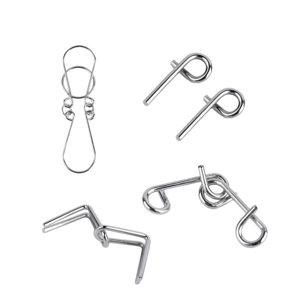 Metal Ring Puzzle Magic Unlink Game Toy Kids IQ Brain Teaser Toy Children Learning Educational