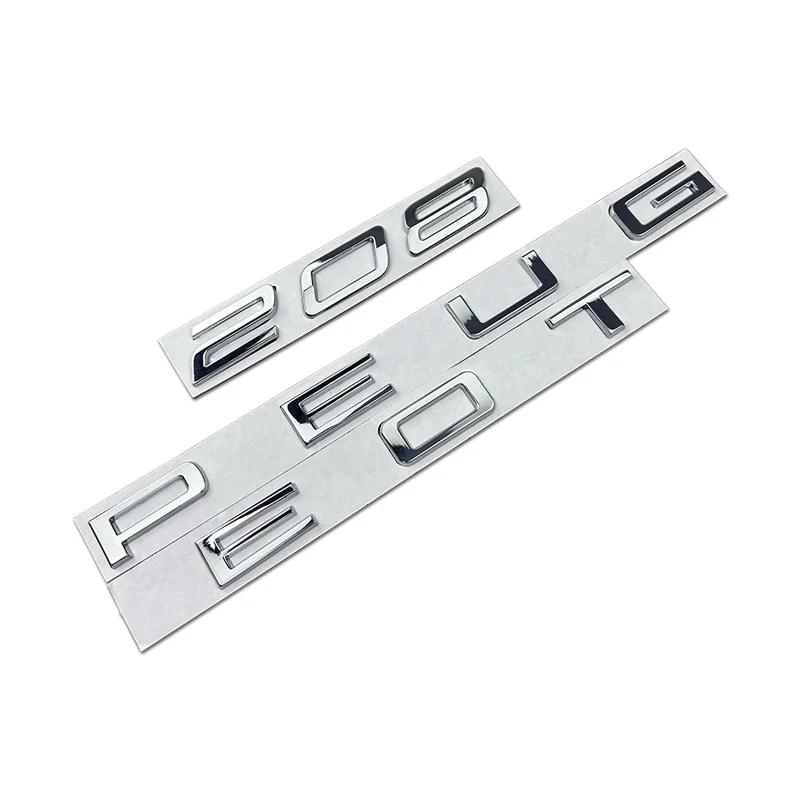 Metal Car Rear Trunk Emblem L Stickers Accessories for Peugeot 208 Letters Badge Modification Decoration