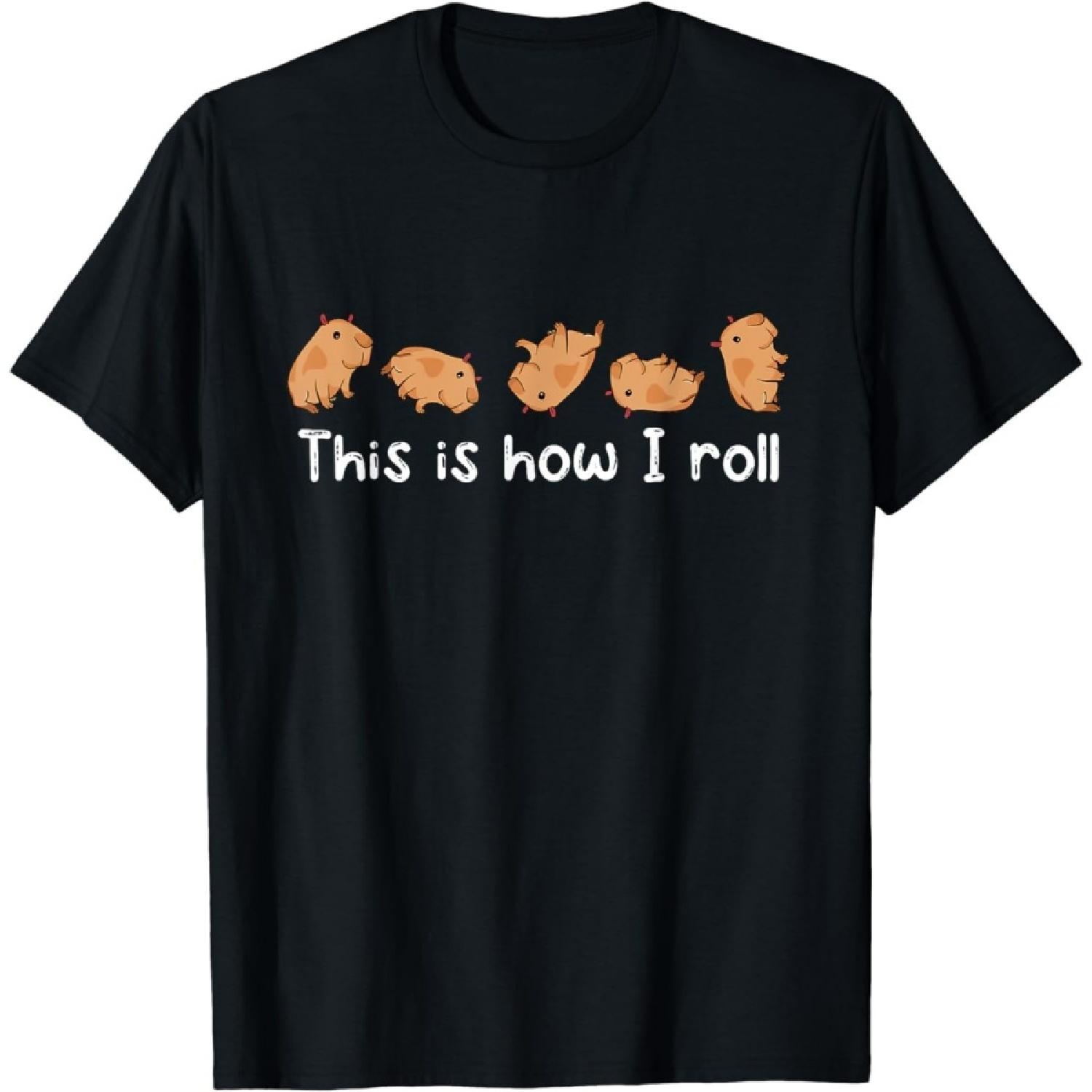Capybara Lover Kids This is How I Roll Capybara T-Shirt S