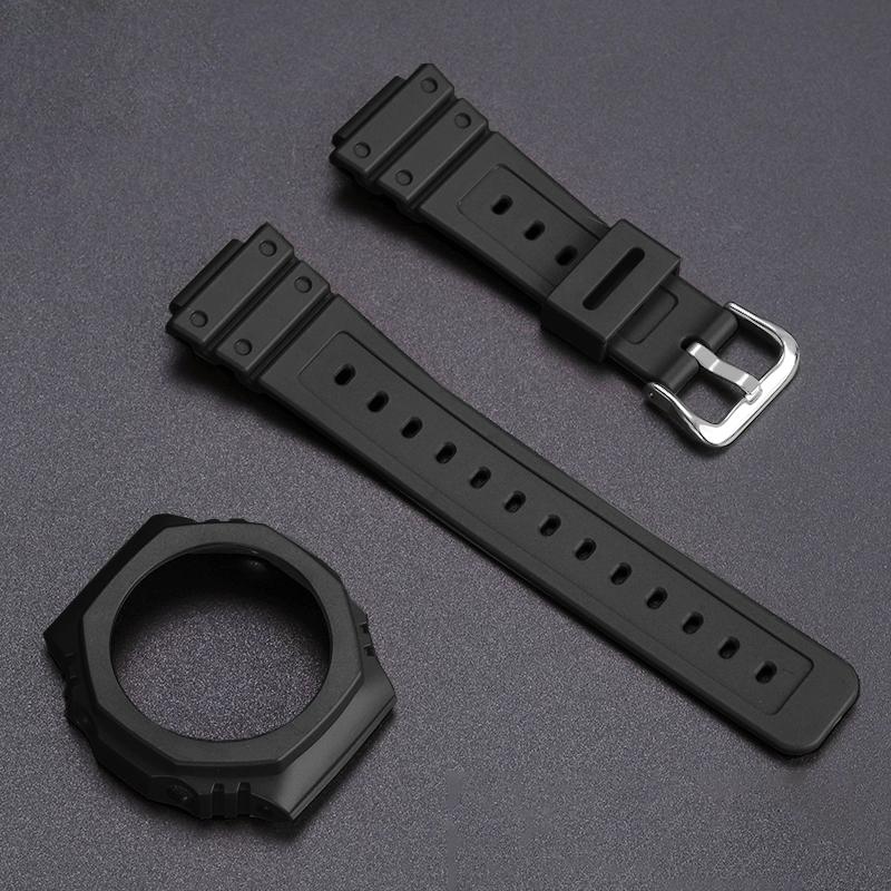 

Fof Casio GA-2100/2110 Modified silicone strap case Replacement accessories Red Black White 0mm