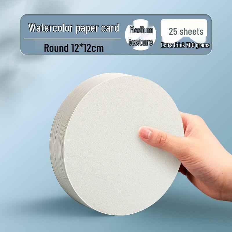 300g Watercolor Postcard Paper - Thick, Medium Rough Texture, Wood Pulp, Square, Blank Cardstock for Painting and Drawing