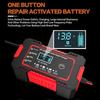 12V6A 1 Set Battery Charger for Car Motorcycle with Digital Display EU Plug Reverse Protection Suitable for Lead Acid Batteries