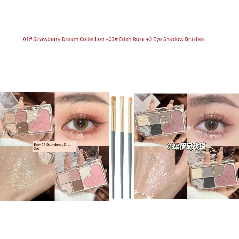 Novo Eye Shadow Highlight Blush Repair Integrated Plate Pink Smoky Earth Color Shiny Crystal Daily Light Makeup