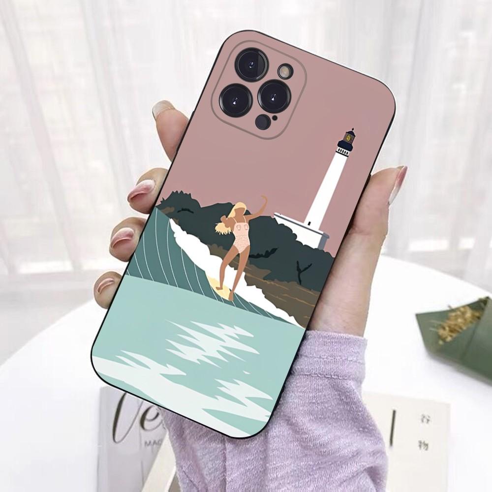 Surf Girls Phone Case For iPhone 15 6 7 8 Plus 11 12 13 14 Pro SE 2020 MAX Mini X XS XR Back Funda Cover