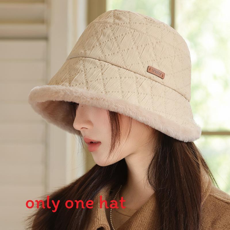 Fisherman Hat For Women Thick Plush Waterproof Winter Casual Sun Hat