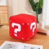Mario Question Mark Box Plush Toy Cartoon Stuffed Doll Room Sofa Gift Decoration