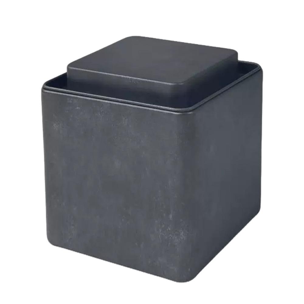 Retro Design Tea Cans Frosted Surface Square Shape Metal Cans Tinplate Material Fine Sand Texture Storage Jar Piggy Bank