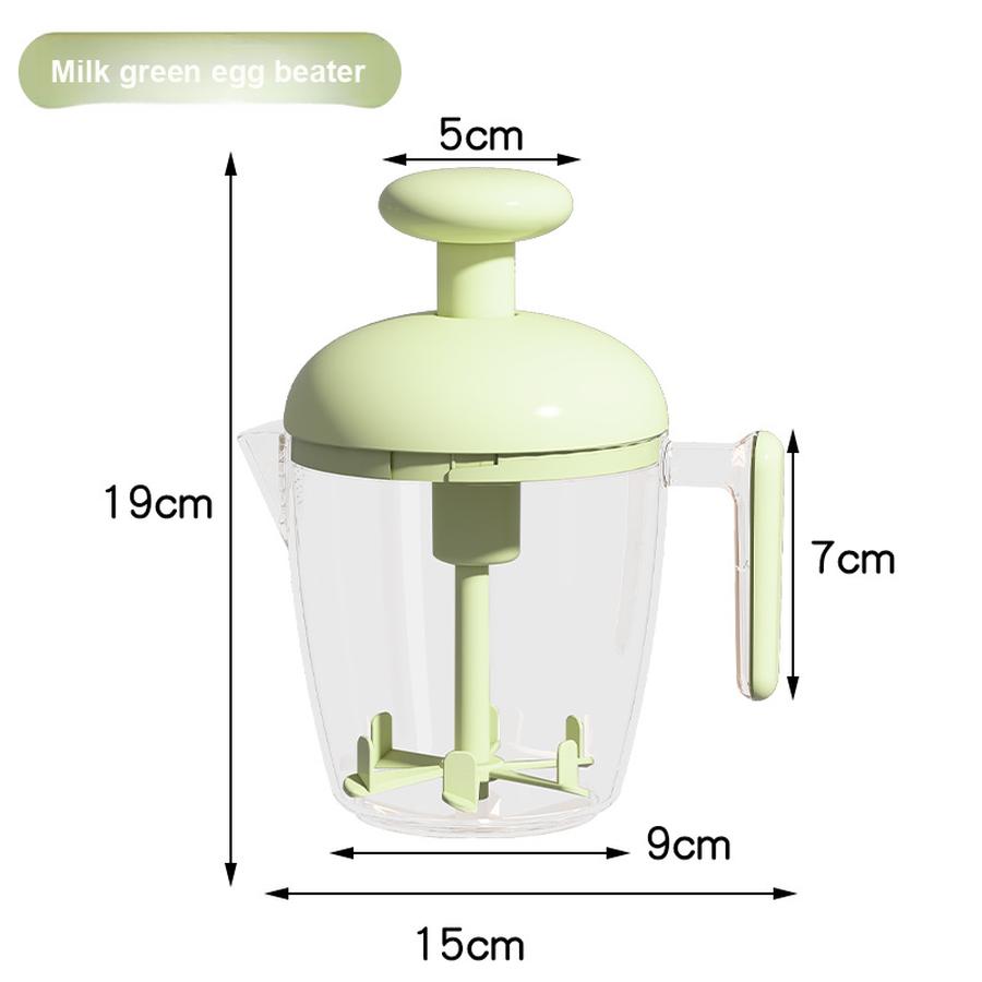 Multifunctional Handheld Electric Whisk Mixer Cream Maker Foam Egg Beater Cup Large Capacity 19*15*7cm зелёный