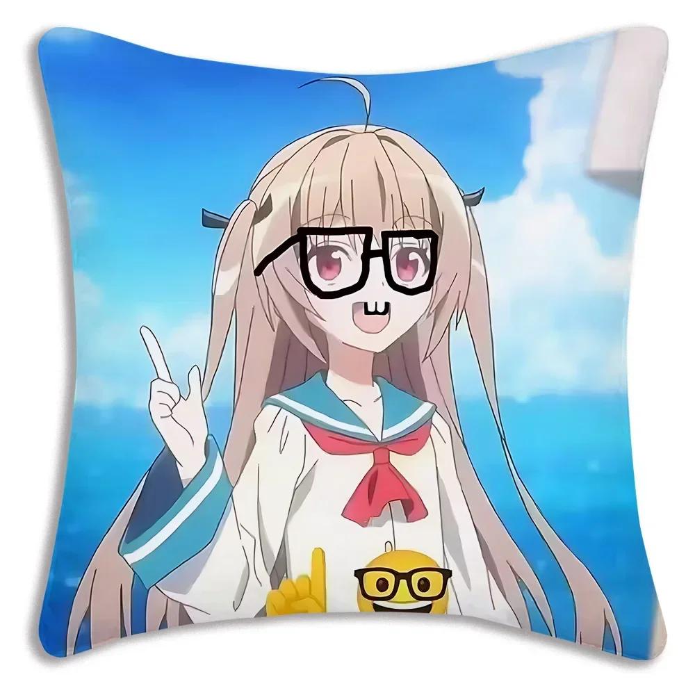 Kawaii Anime ATRI MY DEAR MOMENT Pillow Covers Cartoon Sofa Decorative Home  Printing  Cute Cushion Cover