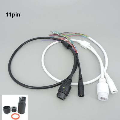 11 Core CCTV POE IP Network Camera PCB Module Video Power Cable RJ45 DC Female Connector Terminlas Waterproof with 4/5(+) 7/8(-)