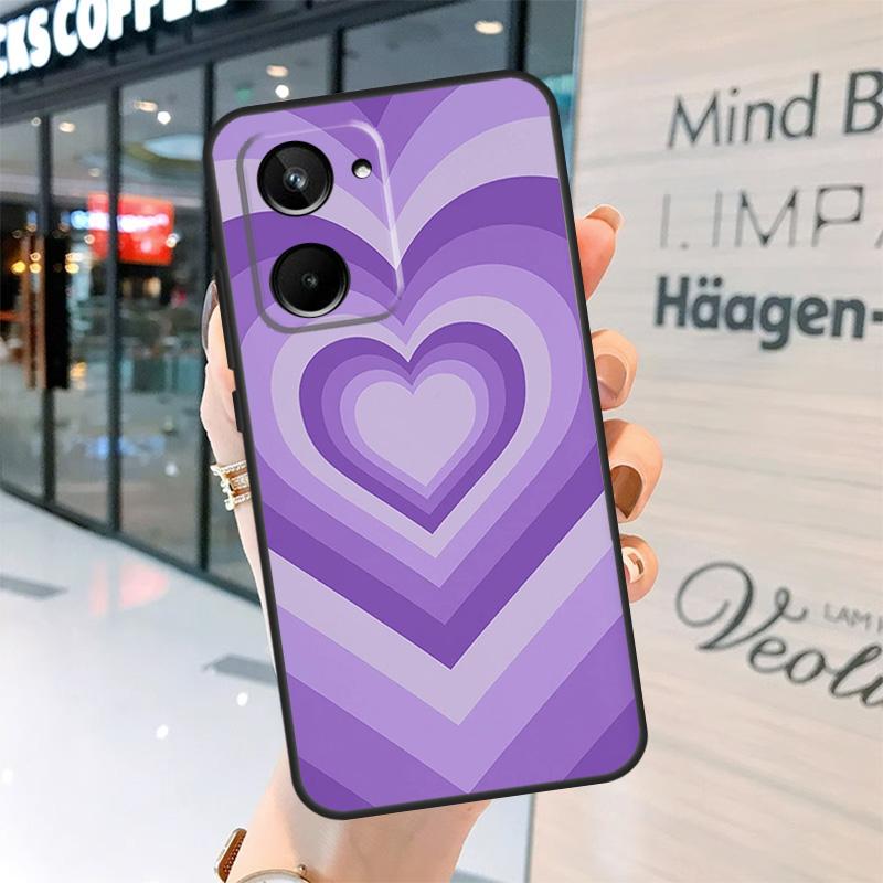 Latte Love Groovy Coffee Heart Pink Case For Realme GT7 Pro GT6 11 12 13 14 15 Pro Plus C55 C53 C35 C33 C61 C65 C67 C53 C71 C75