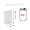 Supporto verticale trasparente a T per carte 7 X 9,7 cm