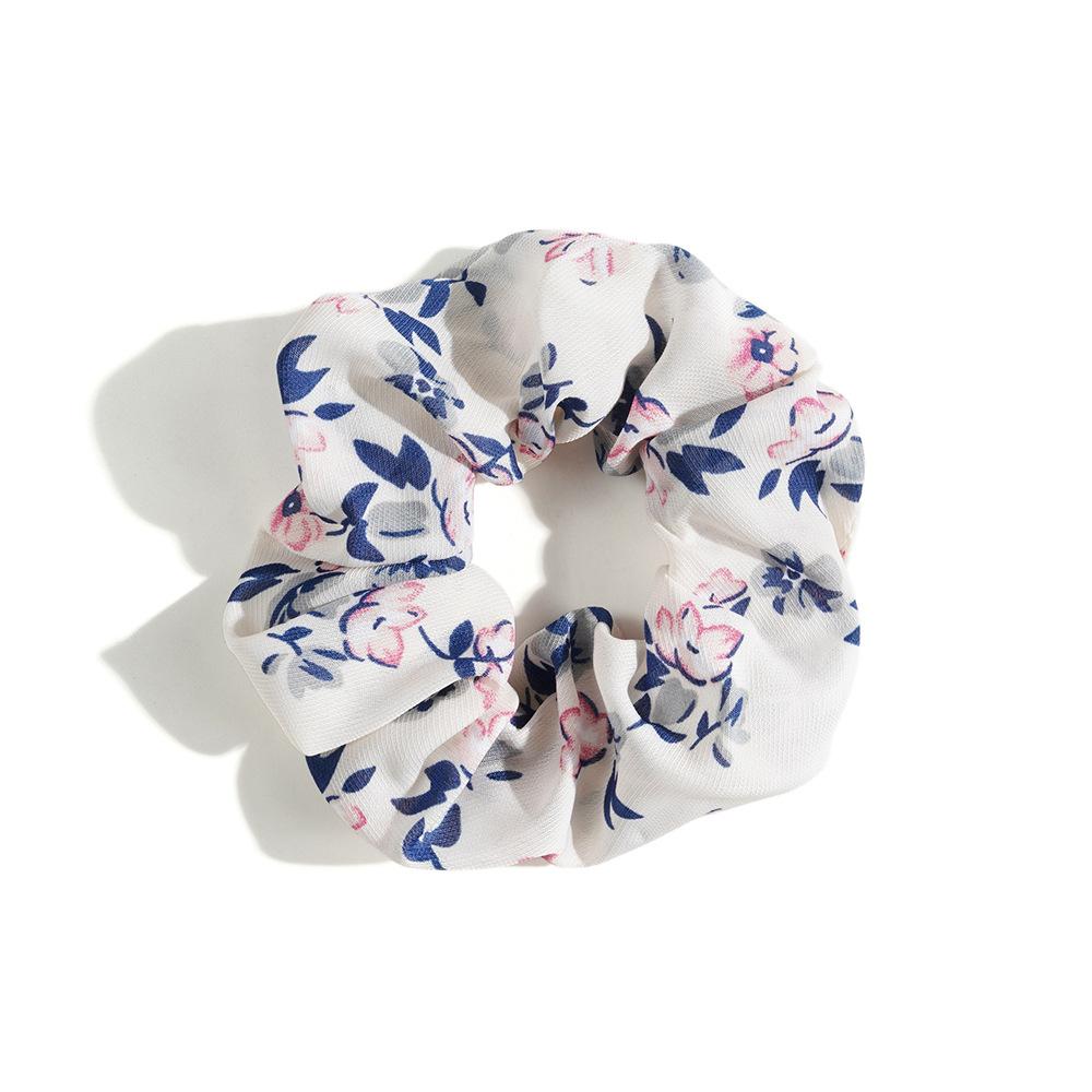 Leopard Print Hair Band Bohemian Large Intestine Band Small Fresh Commuter Rubber Band Flower Print Head Band Head Rope