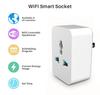 Tuya Smart Wifi Universal Socket 15A App Remote Control Eu Plug Universal Power Socket Works with Alexa Google Home