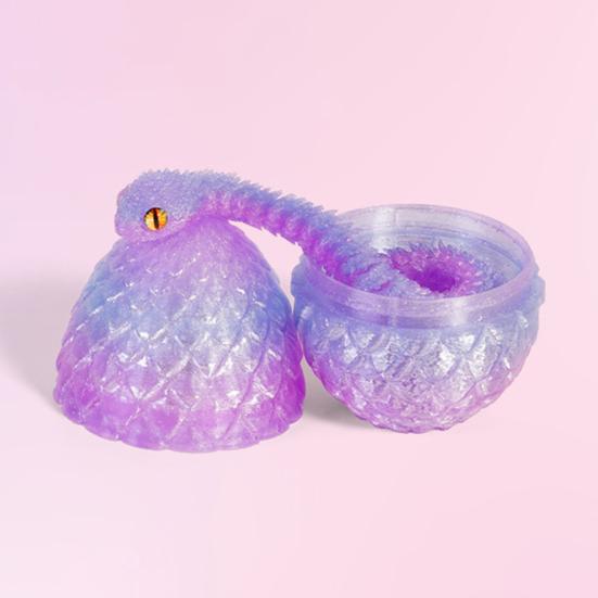 3D Printed Snake Egg Figurine Movable Joints Snake Eggshell Figure Fidget Toy