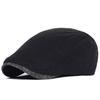Vintage Herringbone Newsboy Cap Men Winter Thick Warm Casual Stripe Berets Gatsby Flat Hat Peaked Cap Adjustable Patchwork