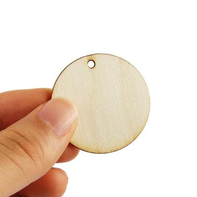 50pcs NEW Natural Slice Round Shape Home Decoration Wooden Ornament Hanging Pendant Wood DIY Craft Wood Piece