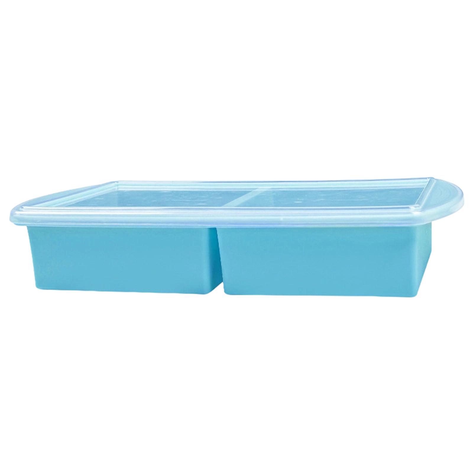 Covered Silicone Ices Cubes Tray For Freezing Storage Box Ices Block Mold