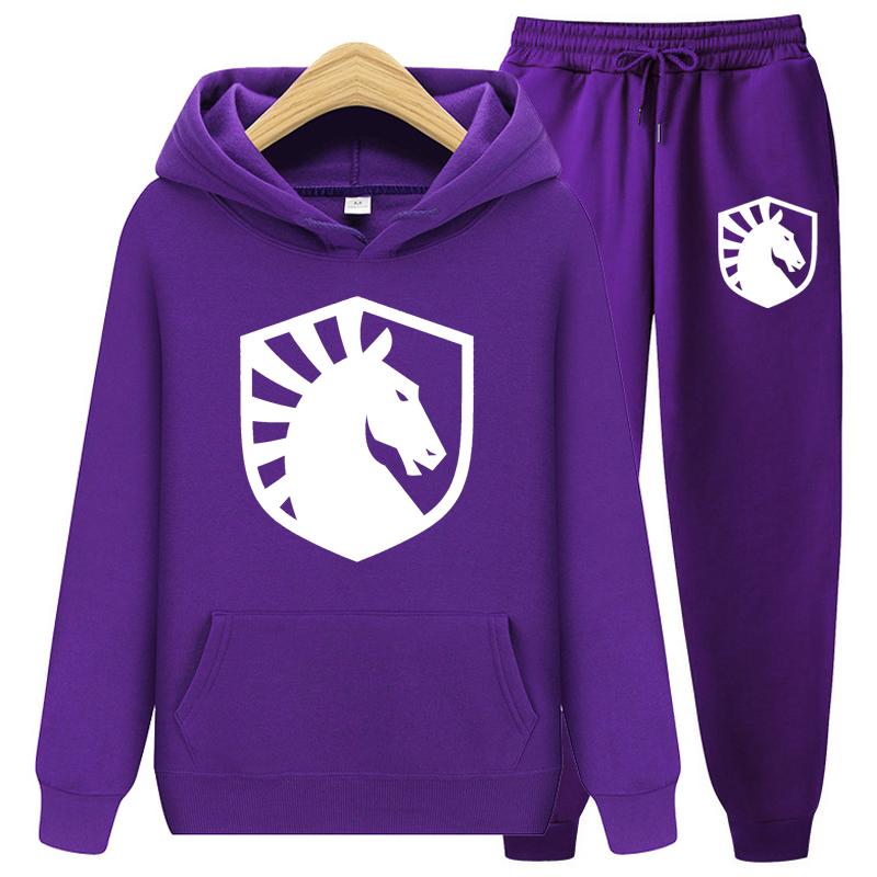 Spring Hoodies Set Sweatshirt+Sweatpants Suit Autumn Winter Warm Tracksuit Sets Women's Classic Hooded Outwear Sets