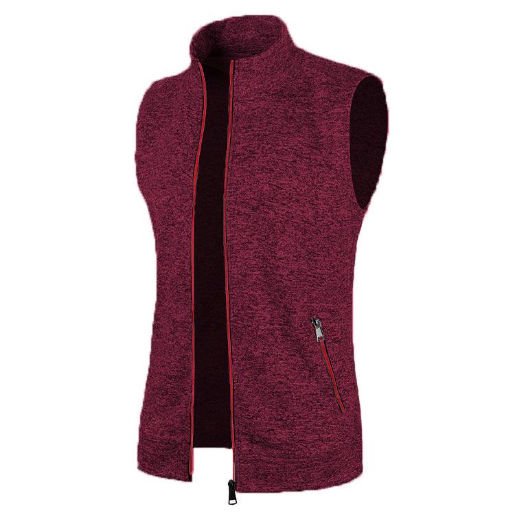 Men's Autumn/Winter Slim Fit Hooded Zipper Fleece Vest