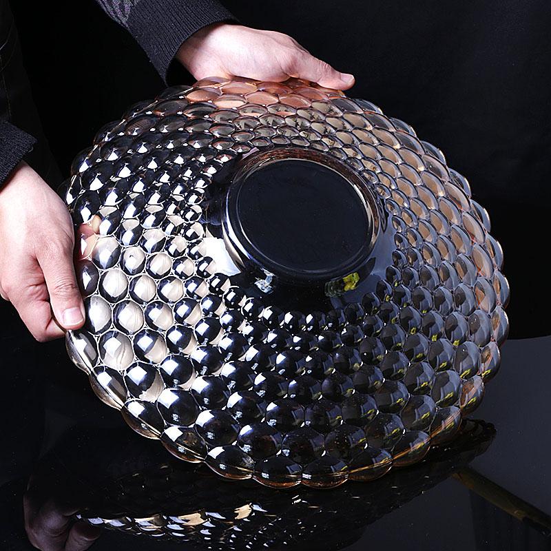Högklassig ljus lyx europeisk stil hushållskristallglas fruktskål stor fruktskål kontor inflyttningsfest