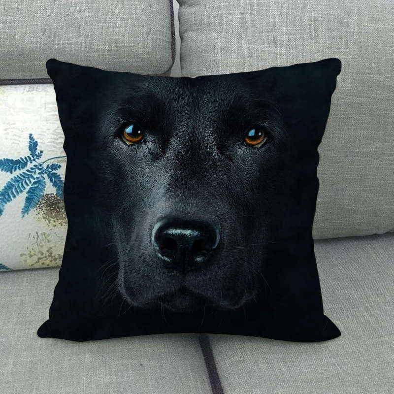Animal Head Linen Pillow Cover 45x45cm American Country Style Decorative Cushion