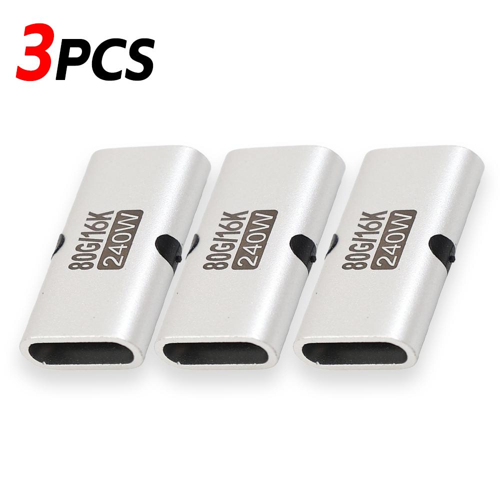 1-10pcs 240W PD 80Gbps High-Speed USB C Female To Female Adapter 16K 60Hz Video for MacBook Pro Air IPad Type-C HUB Converter