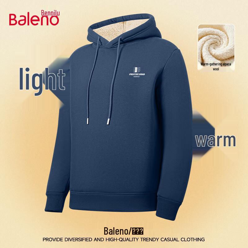 

Baleno Men s Winter Thickened Alpaca Fleece Lined Hoodie 3XL