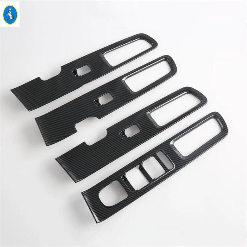 RHD Carbon Fiber Look Inner Door Armrest Window Lift Button Cover Trim For Chery Tiggo Jaecoo7 TJ-1  - 2025 Car Accessories