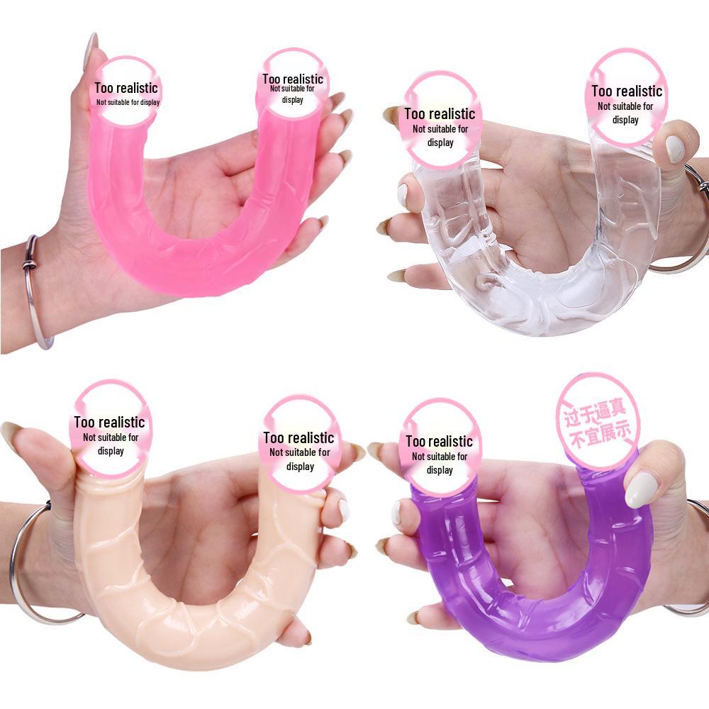 Double-Ended Skin-Friendly Odorless Realistic Dildo for Unisex Use and Solo Play