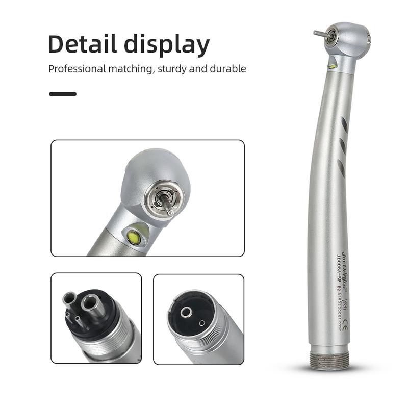 JD008A1-SP JOY DENTAL High Speed Handpiece E-generator LED Light Ceramic Bearing Push Button 4 Water Spray 2/4 Holes Optional