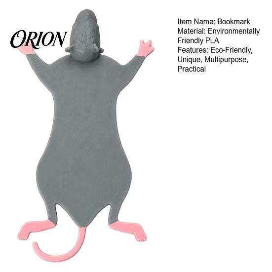 Realistic Animal Bookmarks 3D Printed Funny Squished Mouse Bookmark, Cute Page Holder for Stationery Readers Book Lovers, Novelty Reading Accessory,