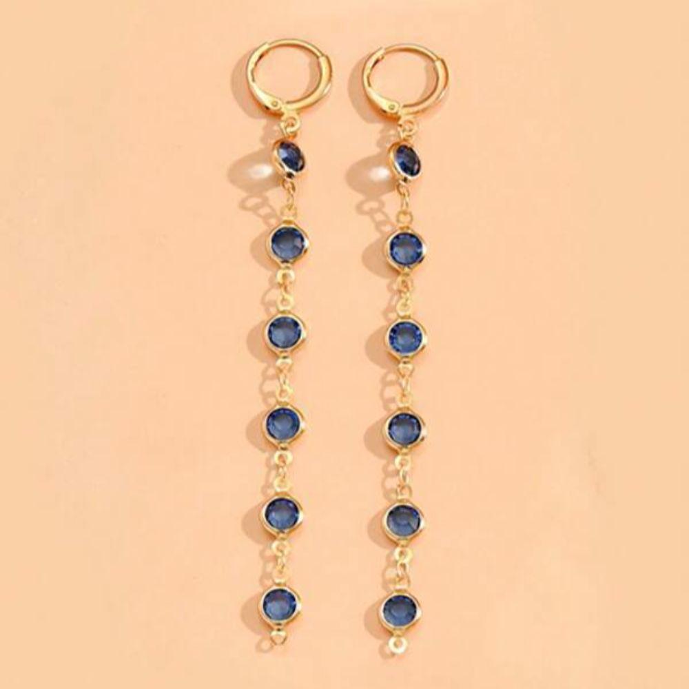 Drop Long Jewel Earrings Colorful Drop Earrings New Crystal Glass Earrings