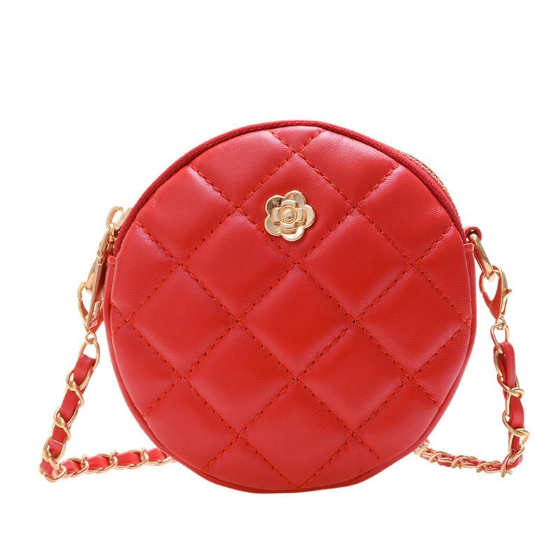 Girls Pu Leather Quilted Crossbody Bag With Breathable Design For Daily Use