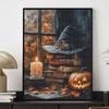 5D Diy Halloween Witch Hat Pumpkin Candle Diamond Painting Embroidery Cross Stitch Embroidery Home Decor