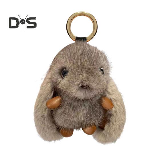 

Брелок-подвеска в форме кролика с длинными ушами, плюшевый кролик, кукла, подвеска, держатель для ключей, сумка, рюкзак, украшение C