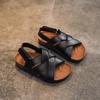 Jungen Sandalen Sommer Kinderschuhe Mode Weiche Sohle Flats Kleinkind Lässig Bequem Strandschuhe Schwarz Weiß Mädchen Römische Sandalen