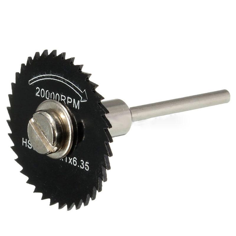 6Pcs HSS Circular Saw Wheel Blades For Metal Dremel Rotary Tool + 1 Mandrel