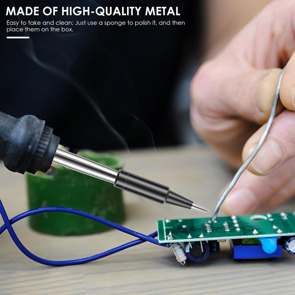 3 Stück Lötkolbenspitzen-Set Metall Lötzinn Schweißspitze Ersatz Tragbarer Lötkolben Schweißspitze Lötkolben Schweißwerkzeug