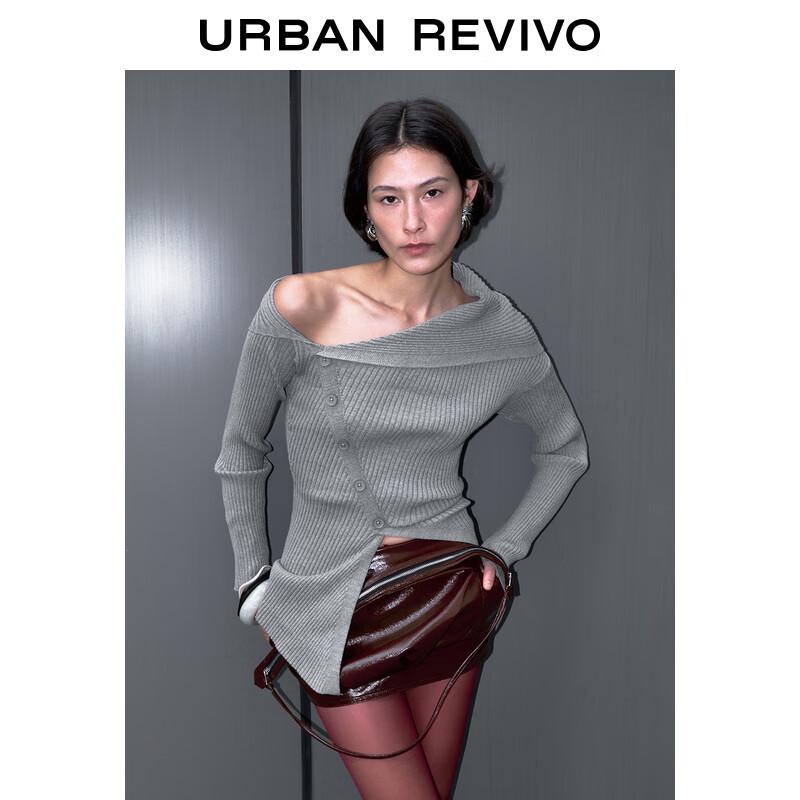 UR Women's Designer Series Slim Fit Off-Shoulder Knit Top