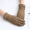 Velvet Warm Gloves Suede Mittens Full Finger Gloves Female Gloves Winter Gloves  Gloves