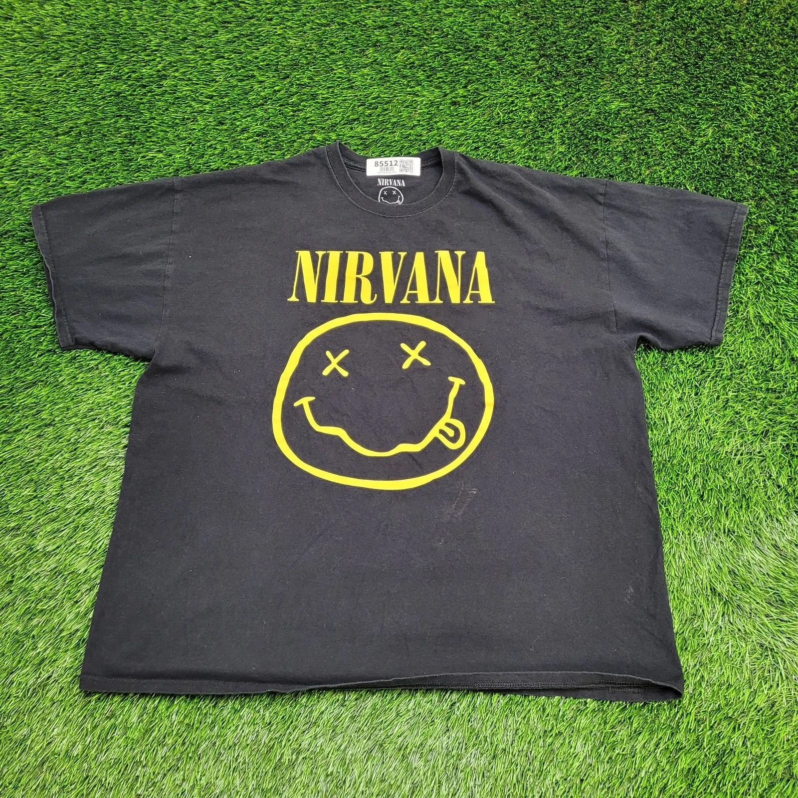 Футболка NIRVANA 2XL 25x28 Черная с надписью S