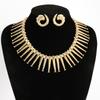 New personality exaggerated small fish tassel necklace fashionable thread simple earrings set versatile and advanced sense