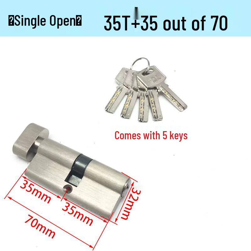 LICHENG Indoor Door Lock Copper Cylinder