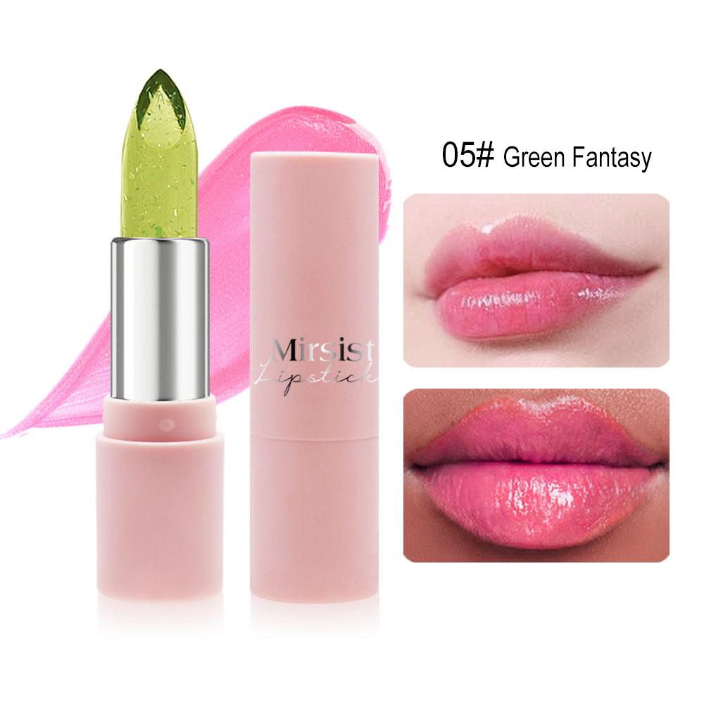

JYL Mirsist Flower Warm Color Lipstick Moisturizing Laser Gold Foil Shining Jelly lipstick Makeup Green_3.5g тілесний