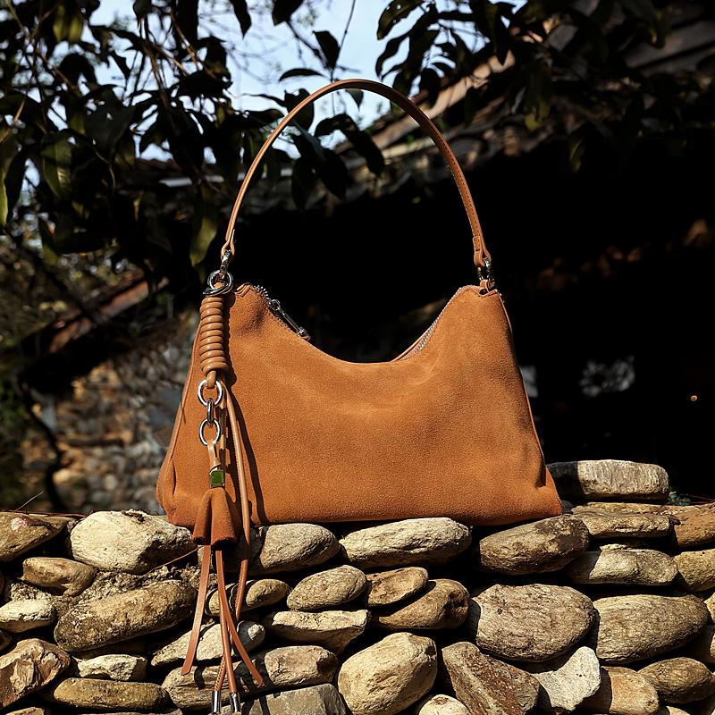 

Suede Cowhide Women Shoulder Bag 2026 New Luxury Designer Women s Bag Fashi Versatile Handbag High Quality Crossbody Bags