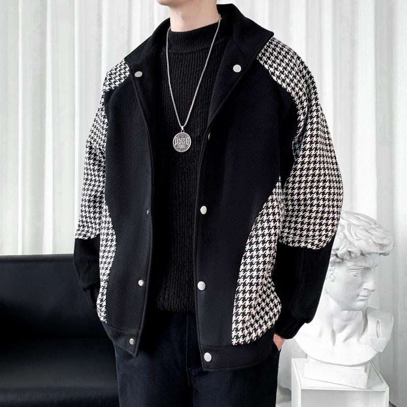 Palton îngroșat frumos pentru bărbați Îmbrăcăminte bărbătească largi Primăvară și toamnă Guler cu rever Imbracatură exterioară Palton gras