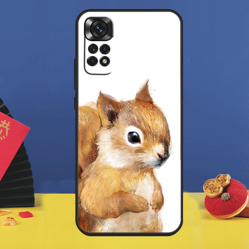 Cute Animal Squirrel Phone Case For Xiaomi Redmi Note 14 Pro 13 11 9 10 12 15 Pro Plus 10C 12C 13C 14C 15C Cover