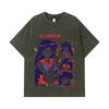 275 GSM Washed T-shirts 100% Cotton Rei Hino Print Unisex Heavy Cotton T Shirt
